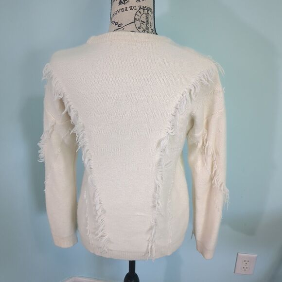 Bartolini By Benedetta Italy Cashmere & Wool Fringe Hobo Sweater small - Picture 2 of 6